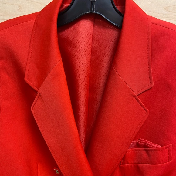 HUCKE MODE COLLECTION HMC FOR WOMEN FASHIONABLE RED BLAZER SIZE 4 to 6 - Picture 3 of 7